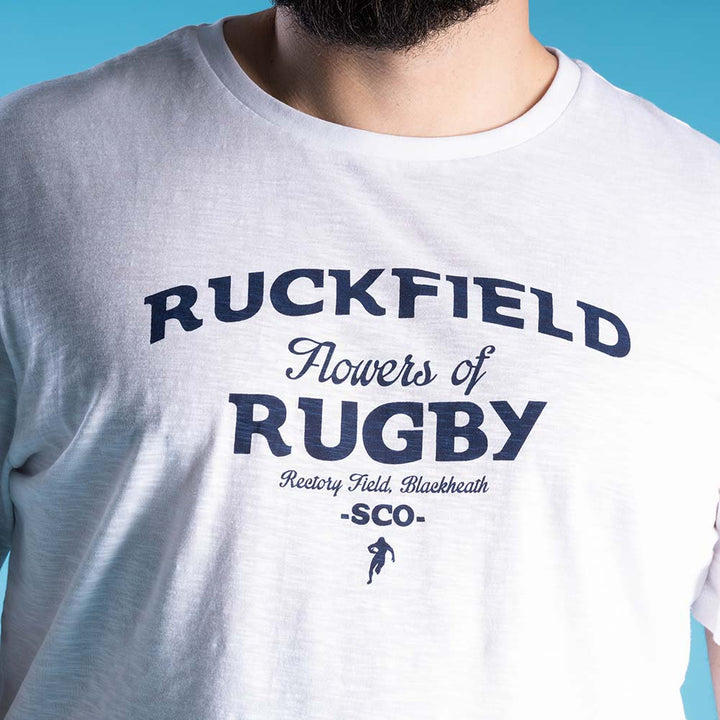 T-Shirt Ruckfield Flowers of Rugby Weiß