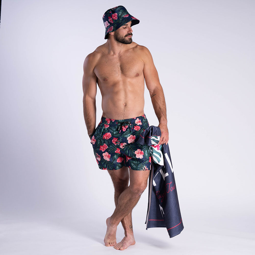 Ruckfield Tropical Rugby Marineblaue Boardshort