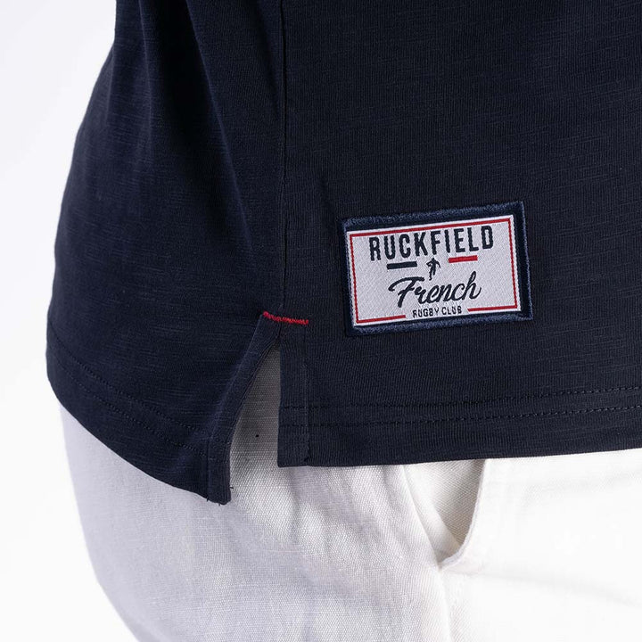 Ruckfield French Rugby Club Navy Polo mit Langen Ärmeln