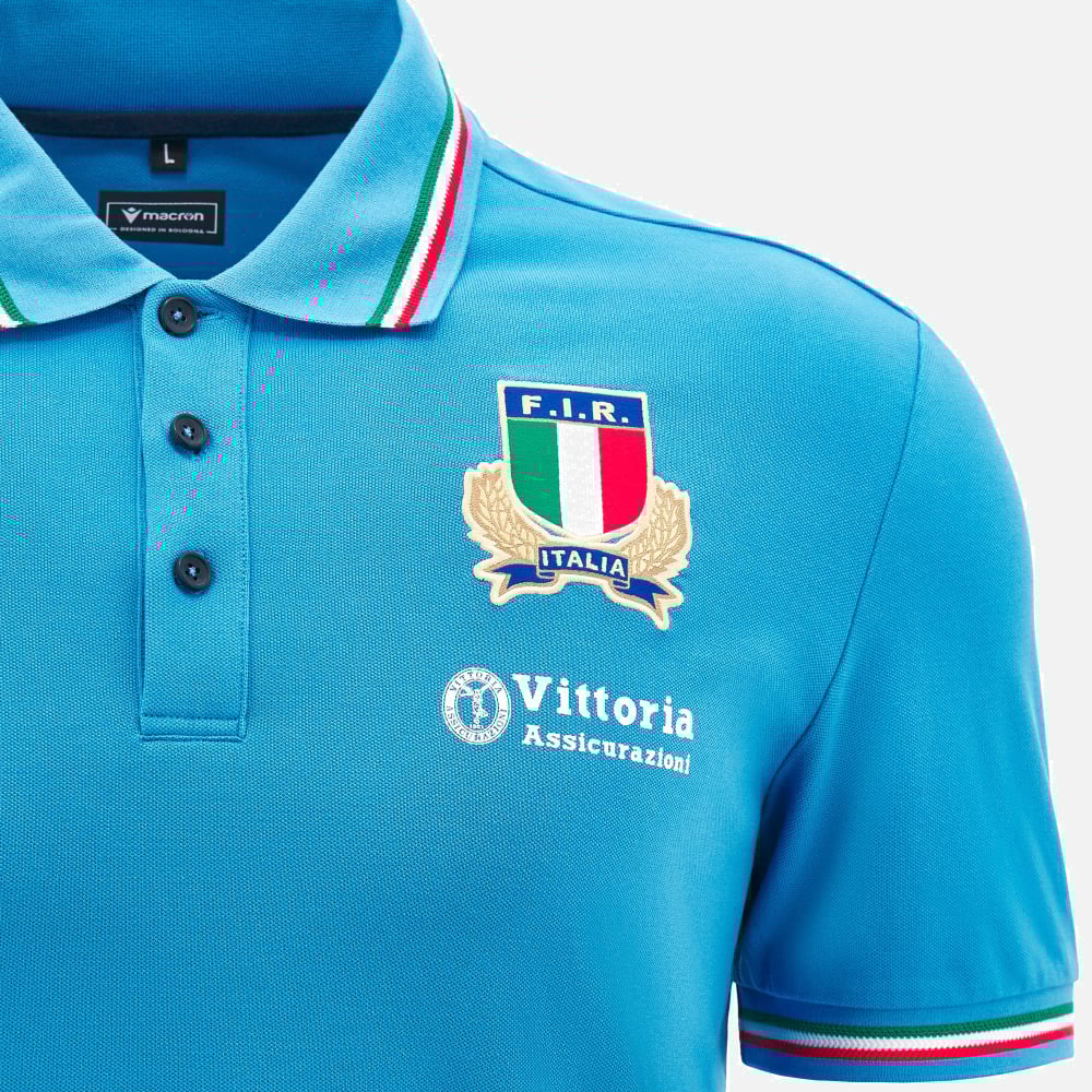Italien Rugby Travel Poloshirt Herren