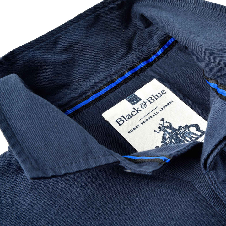 Black & Blue 1871 Engeland 1871 Rugby Shirt – Navy Kraag