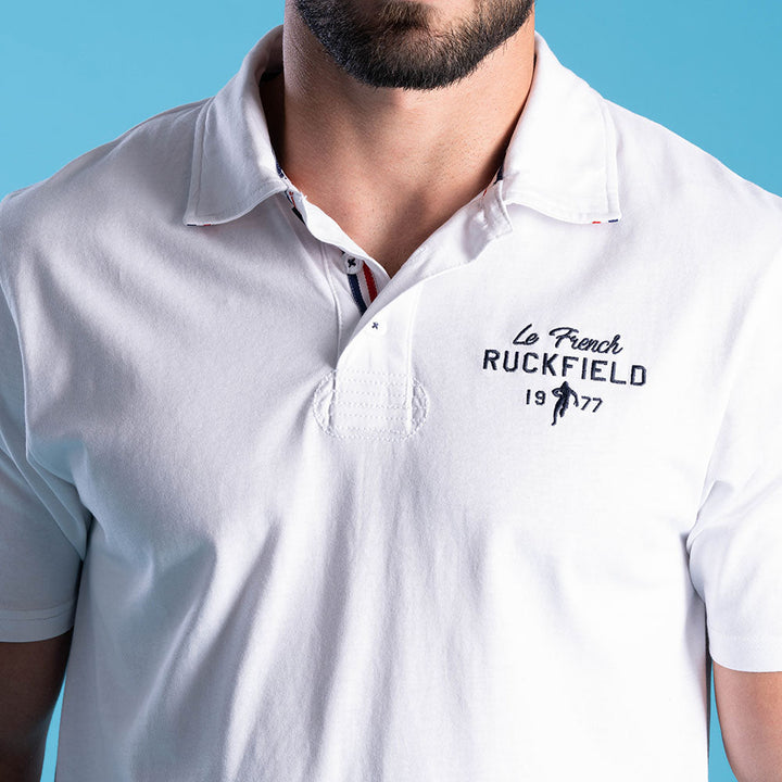 Ruckfield French Rugby Club Hvid kortærmet polo