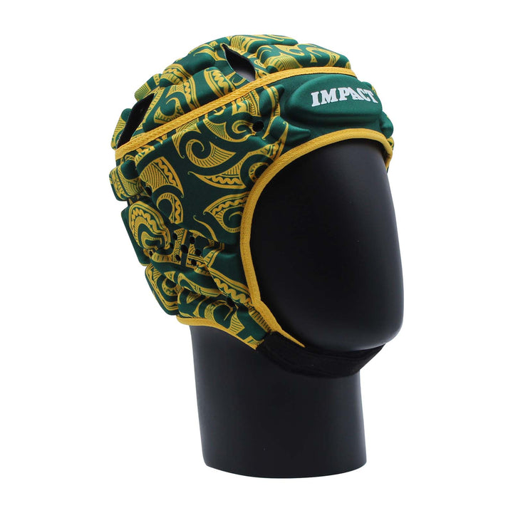 Impact Rugby Tribal Green/Gold Kopfschutz