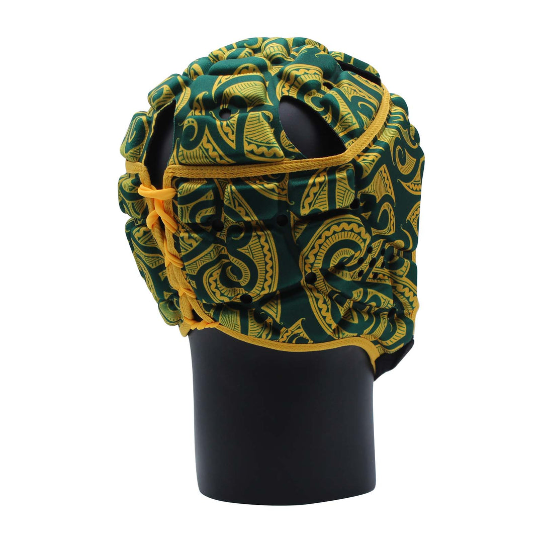 Impact Rugby Tribal Green/Gold Kopfschutz
