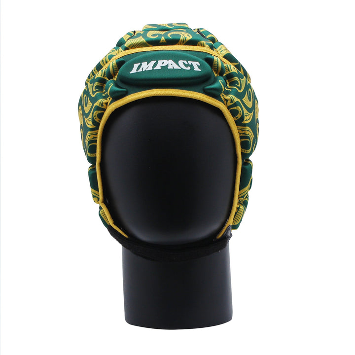 Impact Rugby Tribal Green/Gold Kopfschutz