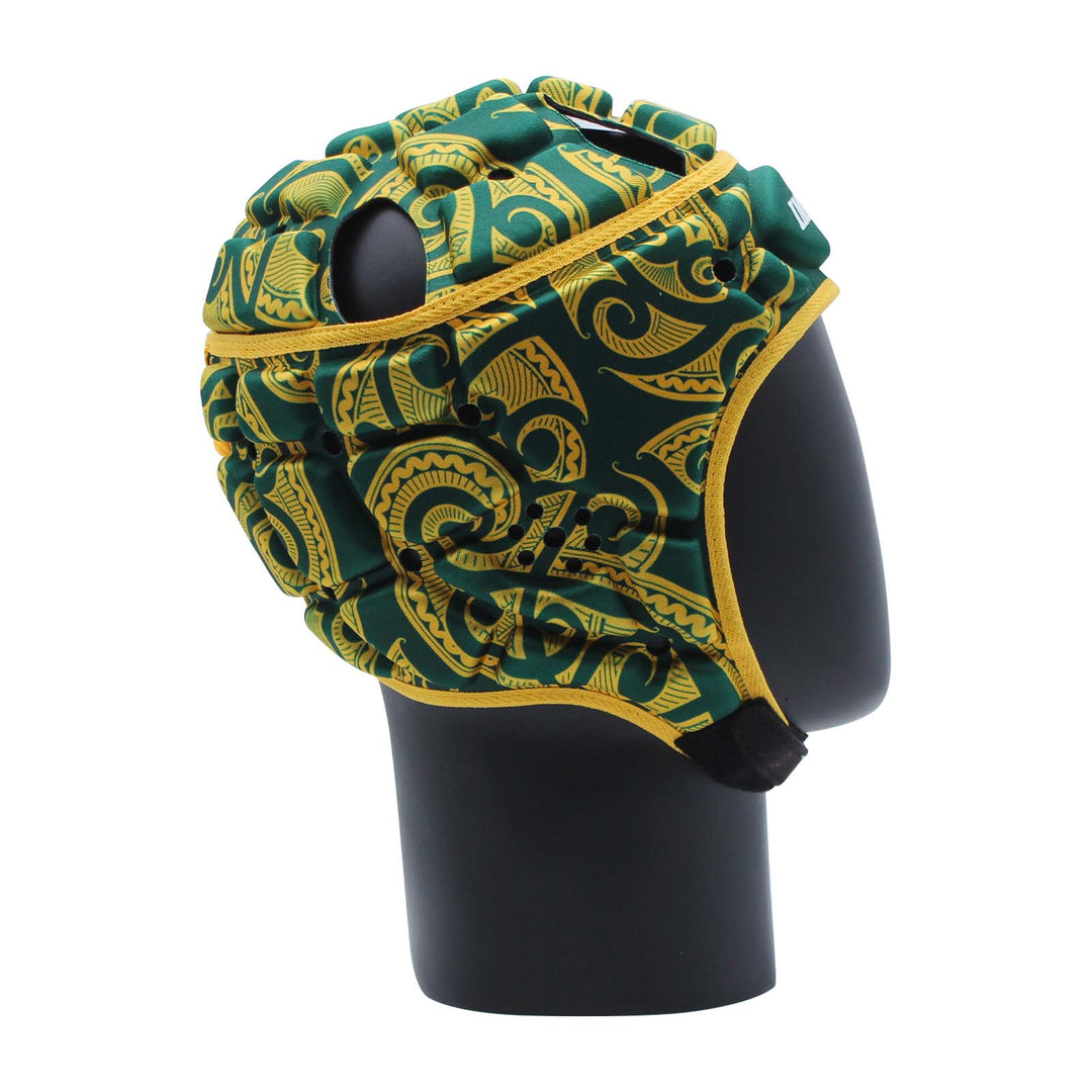 Impact Rugby Tribal Green/Gold Kopfschutz