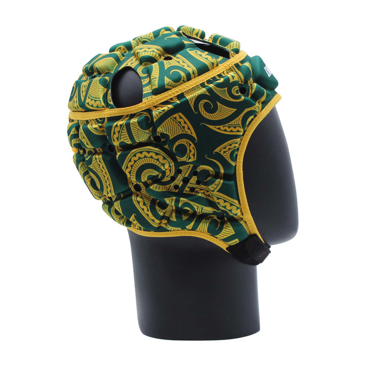 Impact Rugby Tribal Green/Gold Kopfschutz