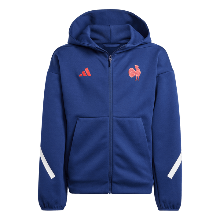 adidas Frankreich Travel Full-Zip Hoodie Kinder