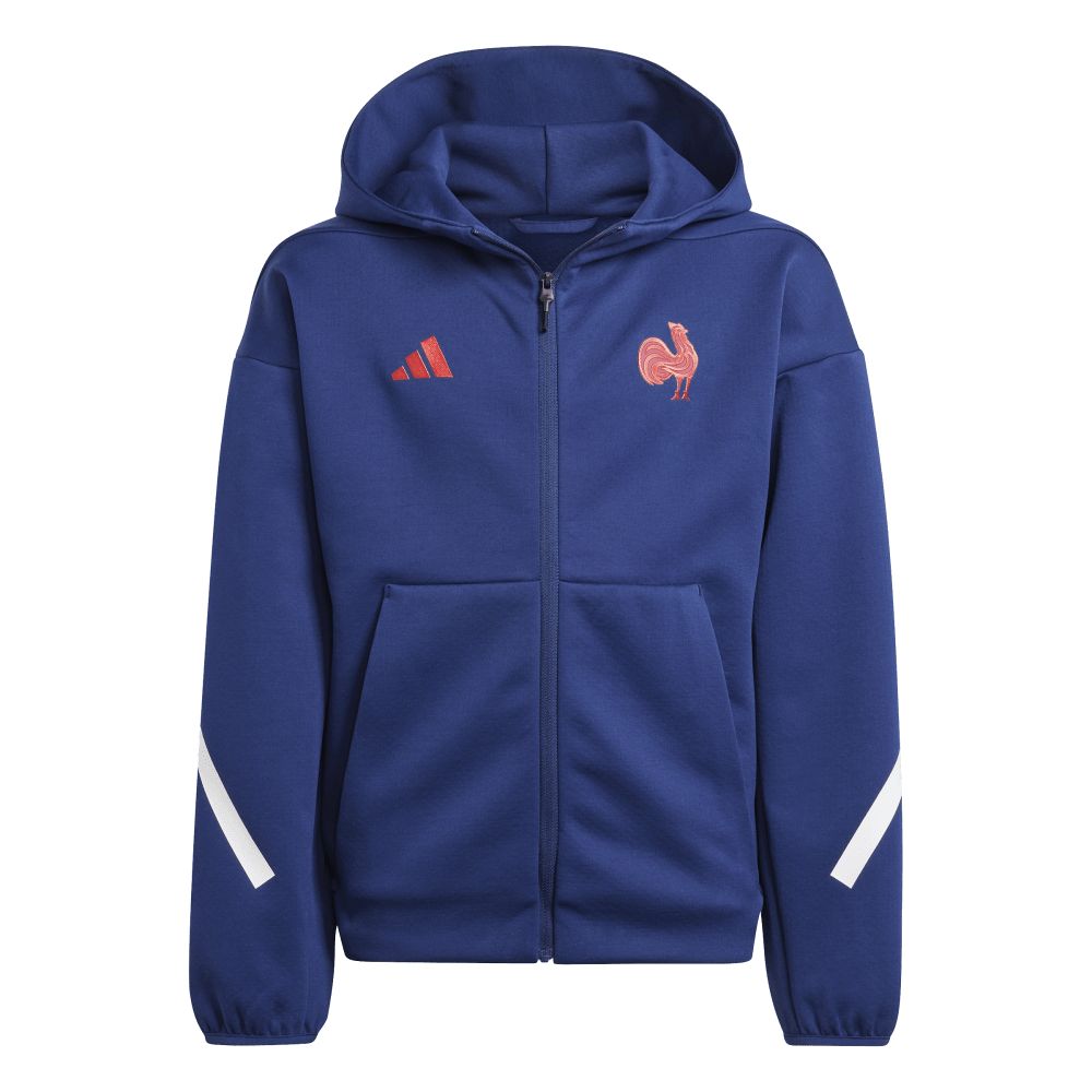 adidas Frankreich Travel Full-Zip Hoodie Kinder
