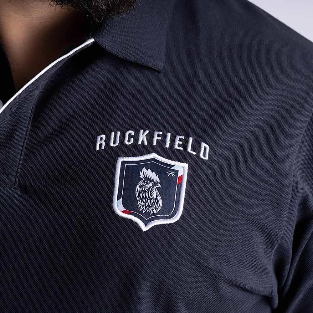 Ruckfield French Rugby Club Navy Polo mit Kurzarm