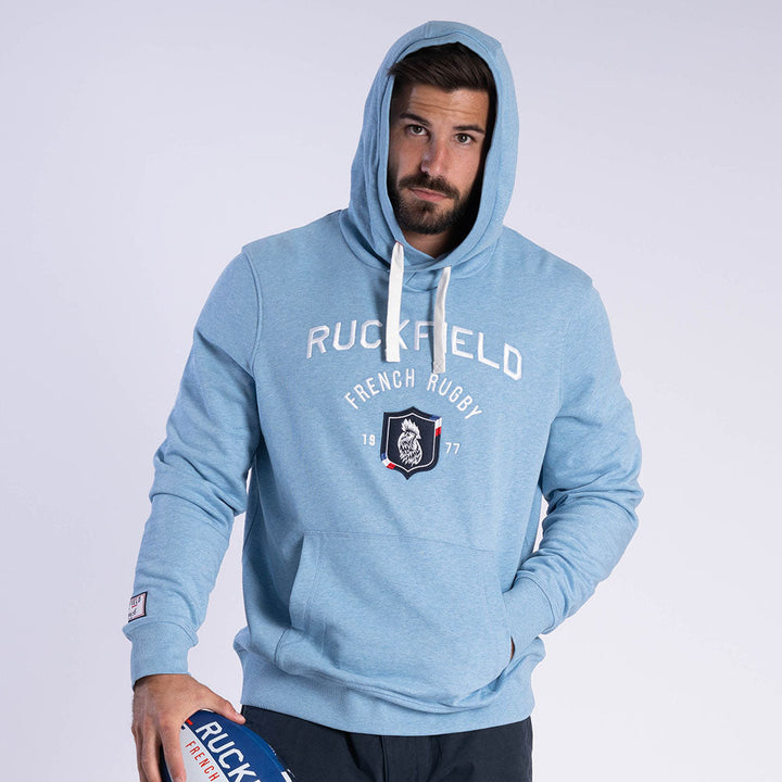 Ruckfield French Rugby Club Hellblaue Hoodie