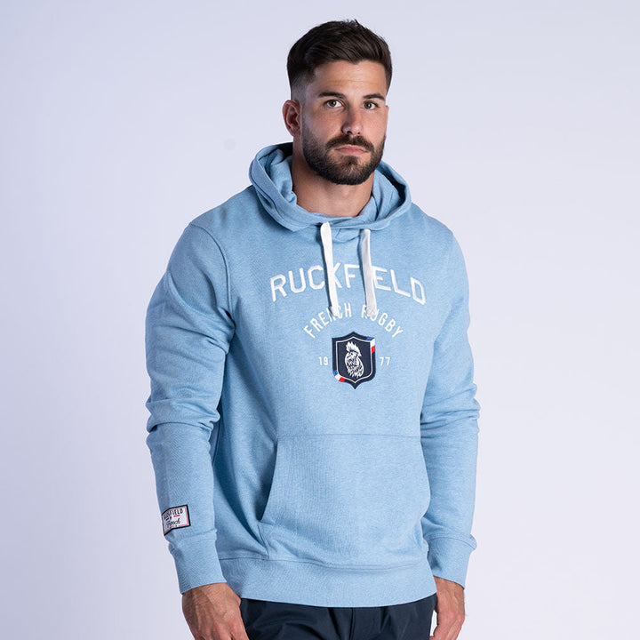 Ruckfield French Rugby Club Hellblaue Hoodie