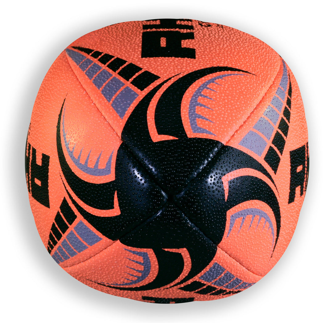 Rhino Cyclone Rugbyball Fluoreszierend Orange Größe 5