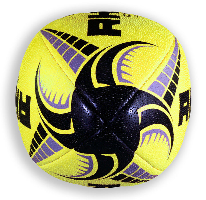 Rhino Cyclone Rugby Ball Fluorescerende Gul Størrelse 4
