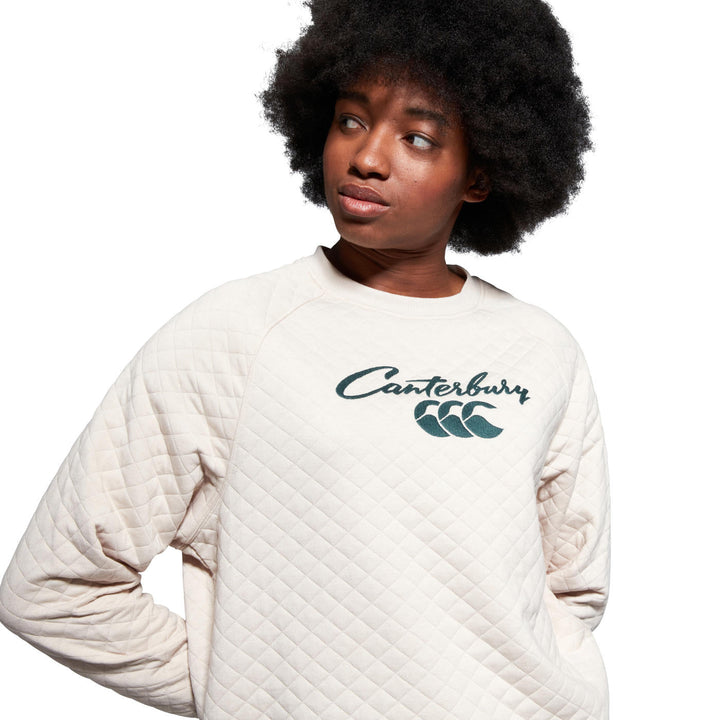 Damen Scene-Set Crew Sweatshirt Beige