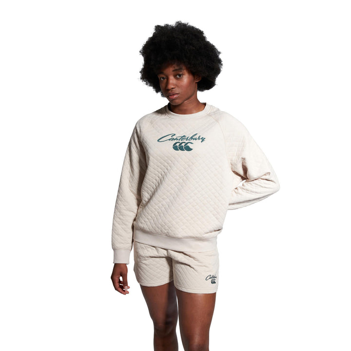 Damen Scene-Set Crew Sweatshirt Beige