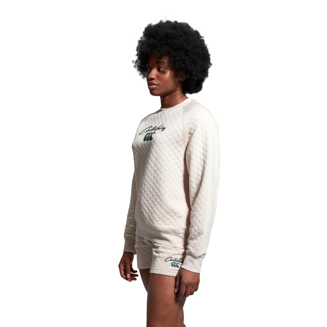 Damen Scene-Set Crew Sweatshirt Beige