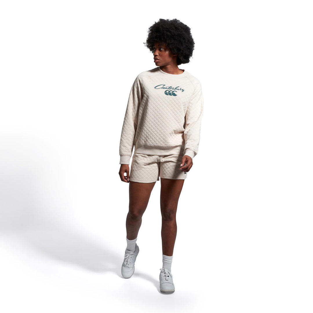 Damen Scene-Set Crew Sweatshirt Beige