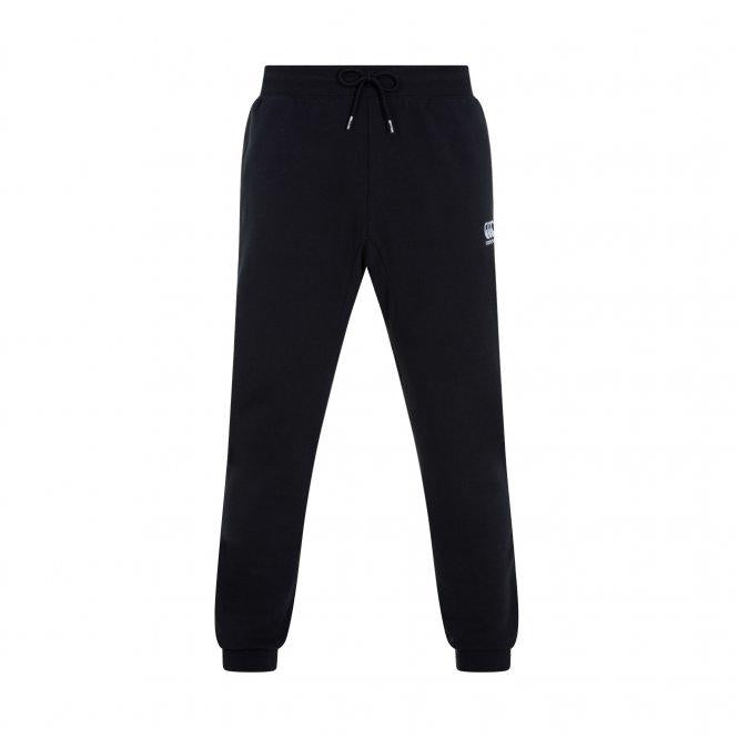 Tapered Fleece Cuffpant Schwarz
